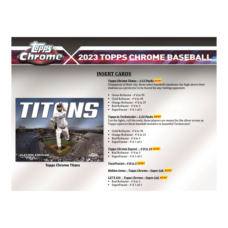 2023 Topps Chrome Baseball Hobby Box