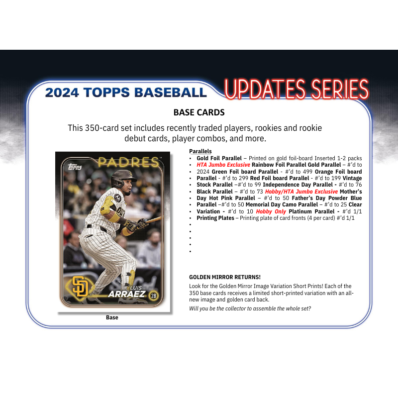 2024 Topps Update Series Baseball Hobby Box