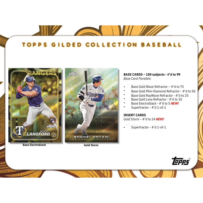 2024 Topps Gilded Collection Baseball Hobby 6 Box Case