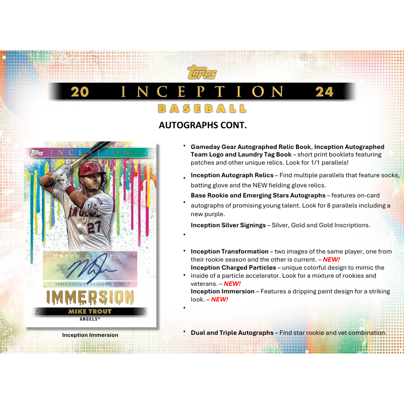 2024 Topps Inception Baseball Hobby Box