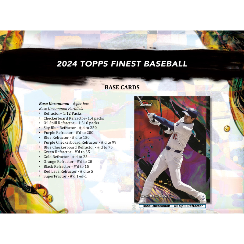 2024 Topps Finest Baseball Hobby 8 Box Case