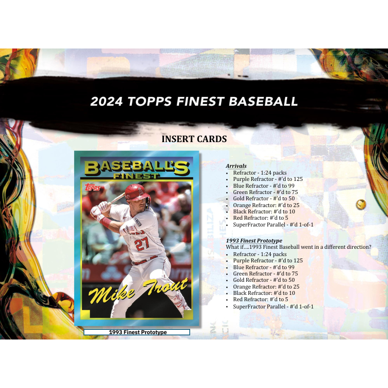 2024 Topps Finest Baseball Hobby 8 Box Case