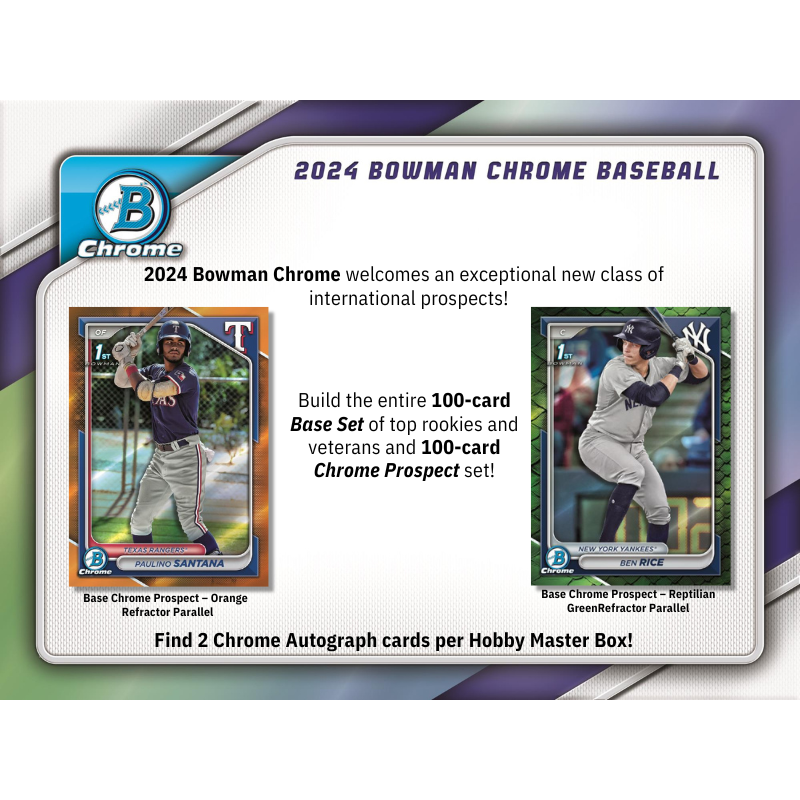 2024 Bowman Chrome Baseball Hobby 12 Box Case